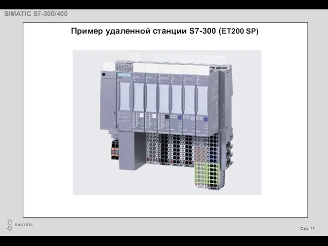 Пример удаленной станции S7-300 (ET200 SP)