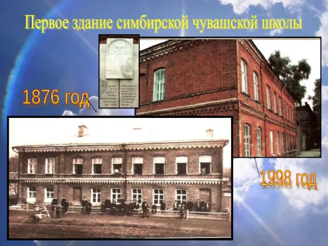 Первое здание симбирской чувашской школы 1998 год 1876 год