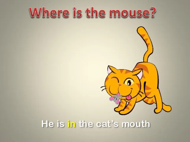 He is in the cat’s mouth