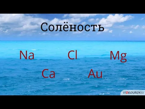 Na Cl Mg Ca Au Солёность