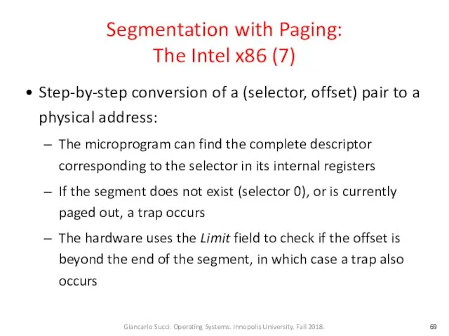 Segmentation with Paging: The Intel x86 (7) Step-by-step conversion of