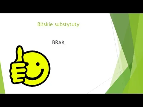 Bliskie substytuty BRAK