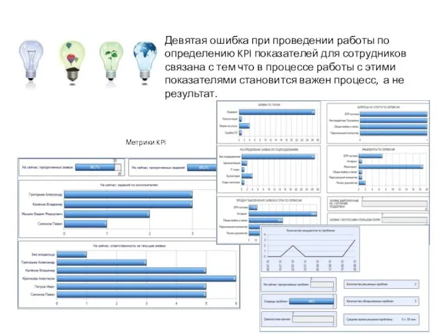 Девятая ошибка при проведении работы по определению KPI показателей для