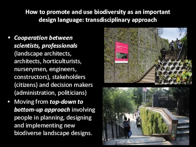 How to promote and use biodiversity as an important design