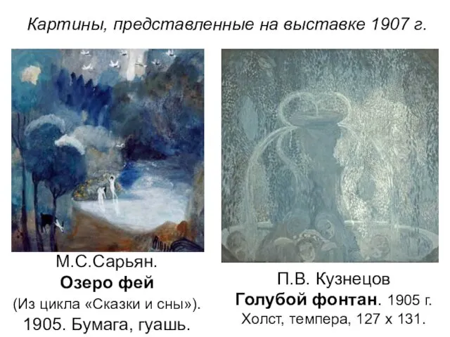 М.С.Сарьян. Озеро фей (Из цикла «Сказки и сны»). 1905. Бумага,