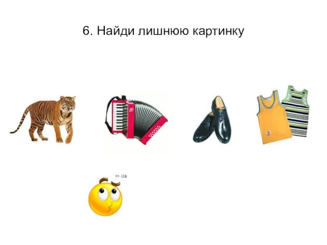 6. Найди лишнюю картинку