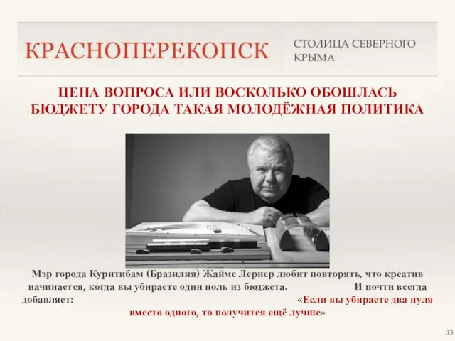 ЦЕНА ВОПРОСА ИЛИ ВОСКОЛЬКО ОБОШЛАСЬ БЮДЖЕТУ ГОРОДА ТАКАЯ МОЛОДЁЖНАЯ ПОЛИТИКА Мэр города Куритибам