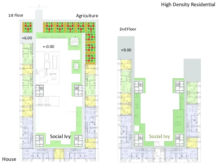 Social Ivy Social Ivy Agriculture House High Density Residential 1st Floor +6.00 +-0.00 +9.00 2nd Floor