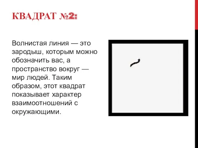 КВАДРАТ №2: Волнистая линия — это зародыш, которым можно обозначить