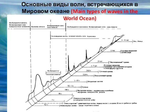 Основные виды волн, встречающихся в Мировом океане (Main types of waves in the World Ocean)