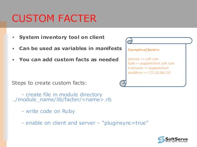 System inventory tool on client Can be used as variables