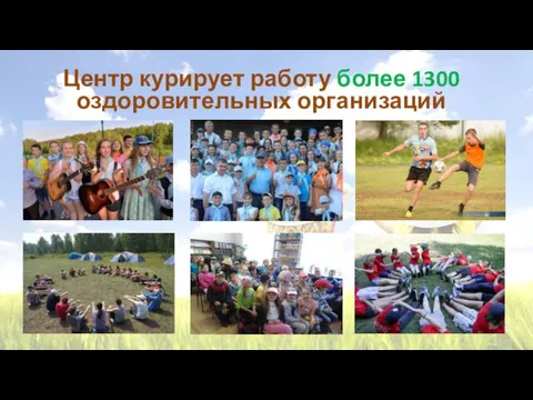 Центр курирует работу более 1300 оздоровительных организаций