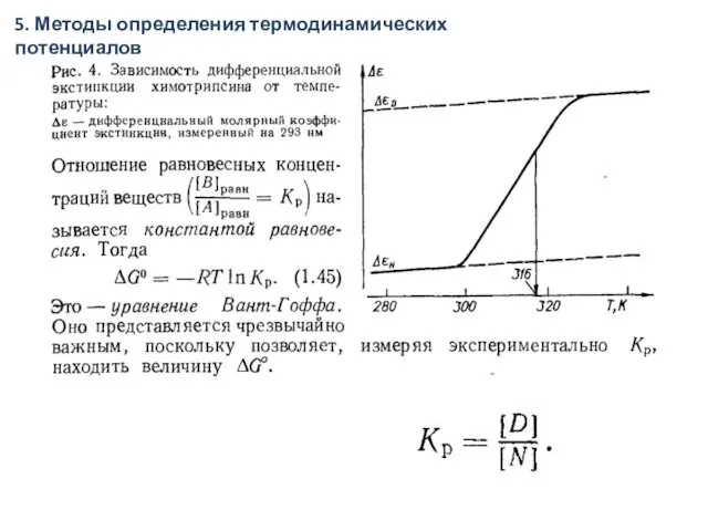 5. Методы определения термодинамических потенциалов