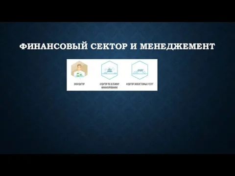 ФИНАНСОВЫЙ СЕКТОР И МЕНЕДЖЕМЕНТ