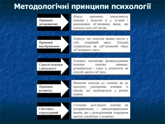 Методологічні принципи психології