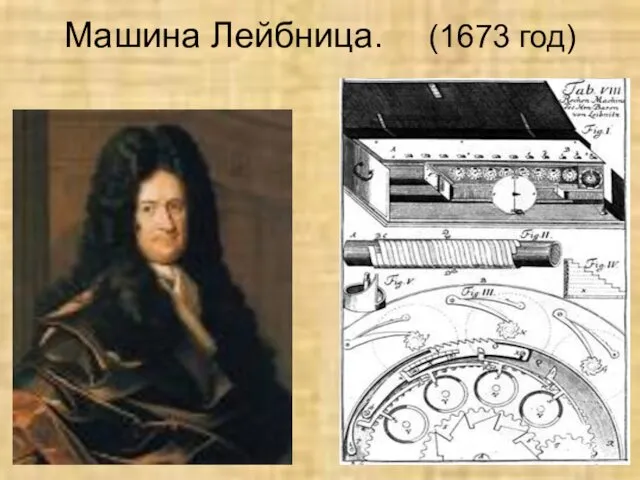 Машина Лейбница. (1673 год)