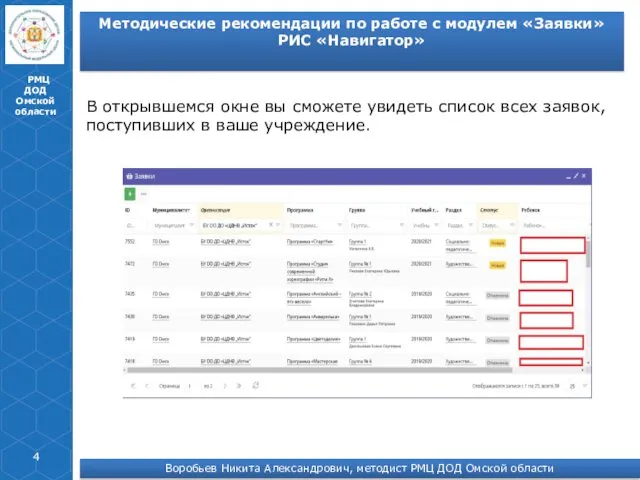 РМЦ ДОД Омской области В открывшемся окне вы сможете увидеть