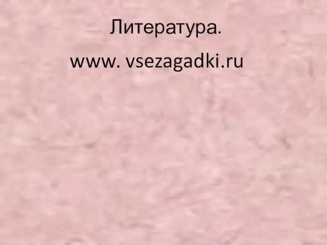 Литература. www. vsezagadki.ru