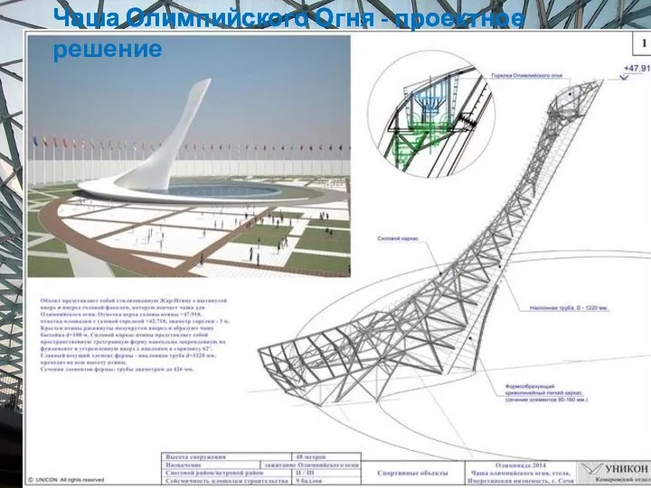 Чаша Олимпийского Огня - проектное решение