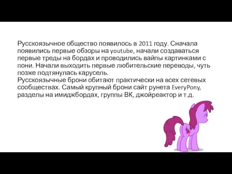 Русскоязычное общество появилось в 2011 году. Сначала появились первые обзоры