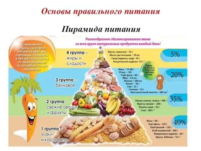 Основы правильного питания Пирамида питания