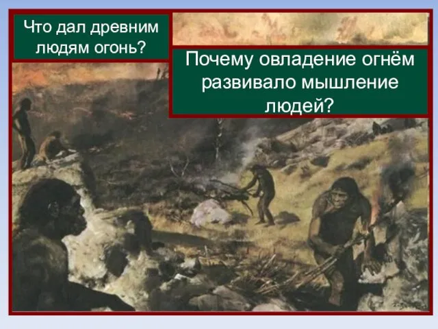 Что дал древним людям огонь? Почему овладение огнём развивало мышление людей?