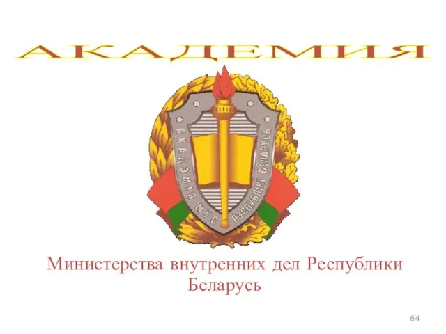 Министерства внутренних дел Республики Беларусь АКАДЕМИЯ