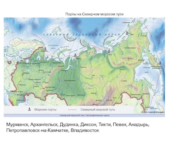 Порты на Северном морском пути