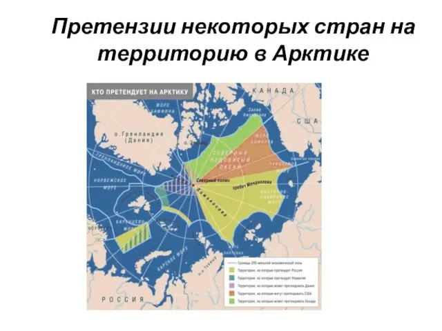 Претензии некоторых стран на территорию в Арктике