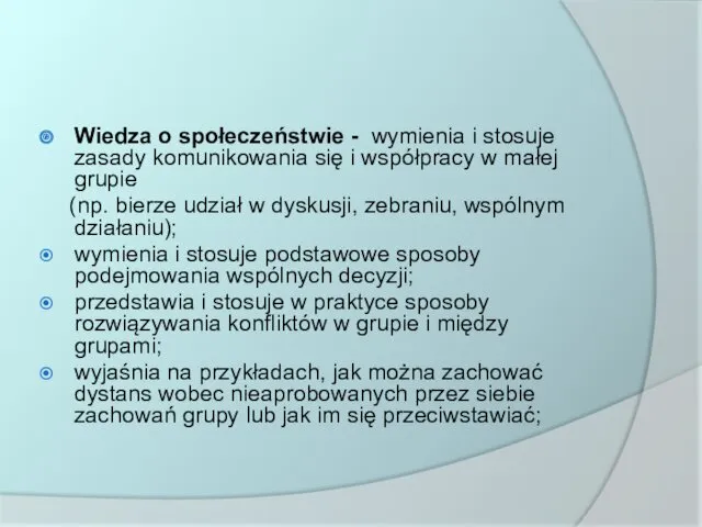 Wiedza o społeczeństwie - wymienia i stosuje zasady komunikowania się