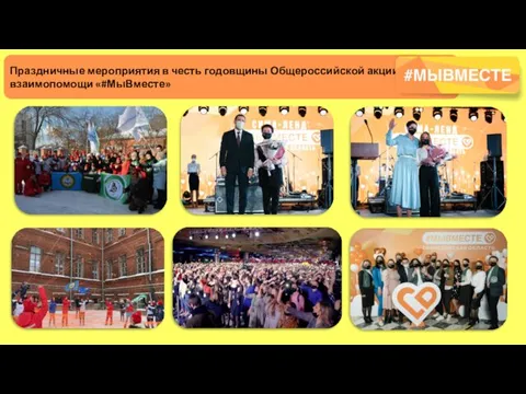 Праздничные мероприятия в честь годовщины Общероссийской акции взаимопомощи «#МыВместе»