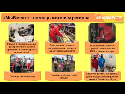 #МыВместе – помощь жителям региона Работа с горячей линией, распределение