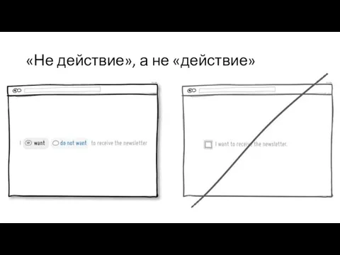 «Не действие», а не «действие»