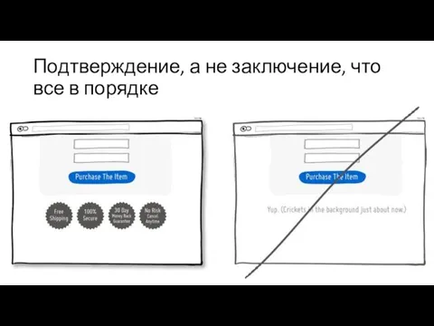 Подтверждение, а не заключение, что все в порядке