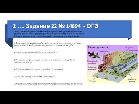 2 …. Задание 22 № 14894 - ОГЭ Расположите в