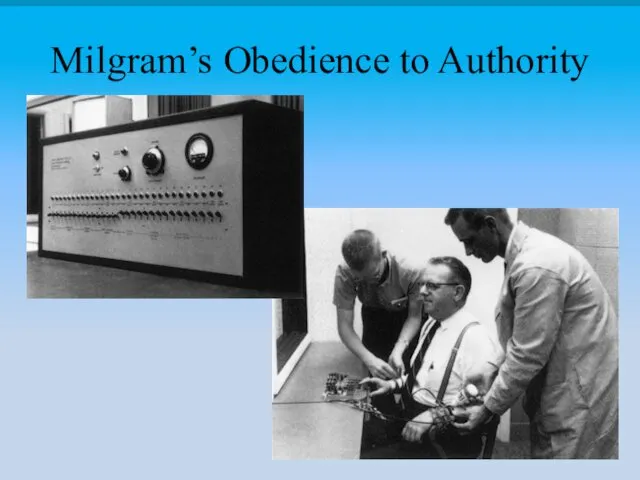 Milgram’s Obedience to Authority