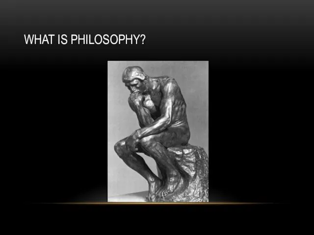 WHAT IS PHILOSOPHY?