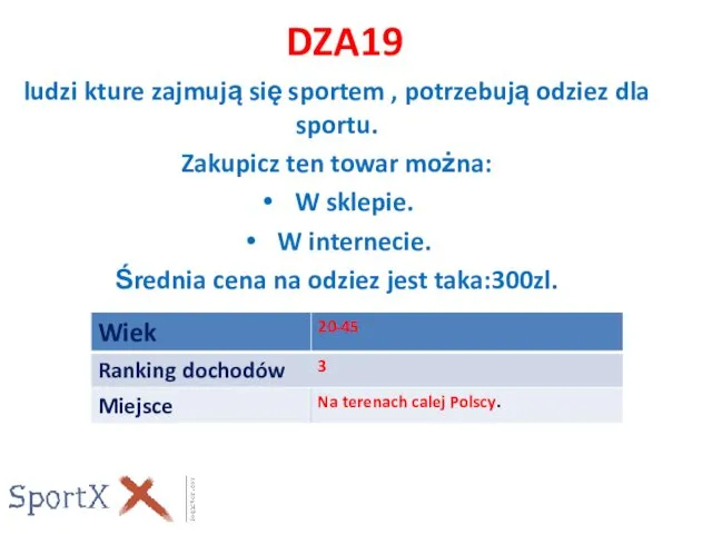 DZA19 ludzi kture zajmują się sportem , potrzebują odziez dla