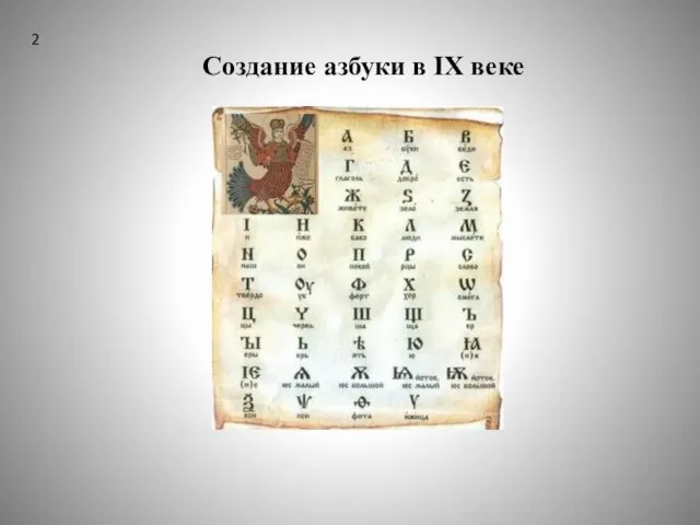 Создание азбуки в IX веке 2