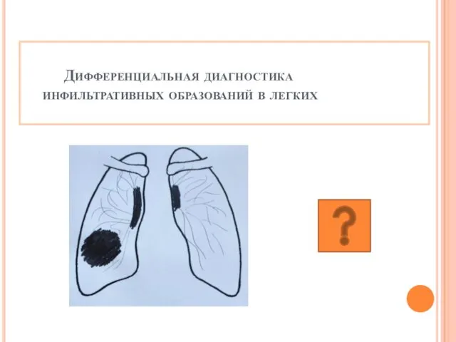 Дифференциальная диагностика инфильтративных образований в легких