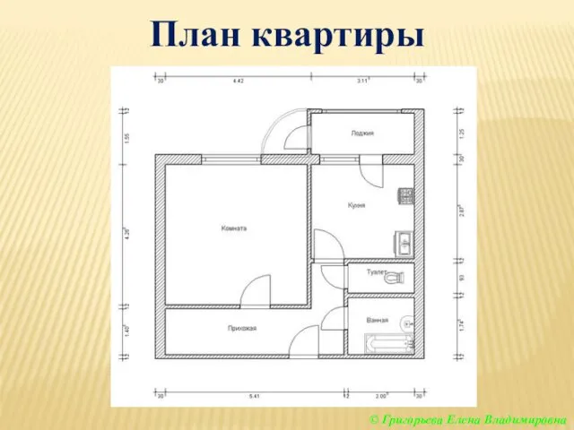 План квартиры © Григорьева Елена Владимировна