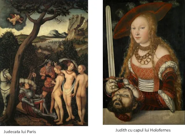 Judith cu capul lui Holofernes Judecata lui Paris