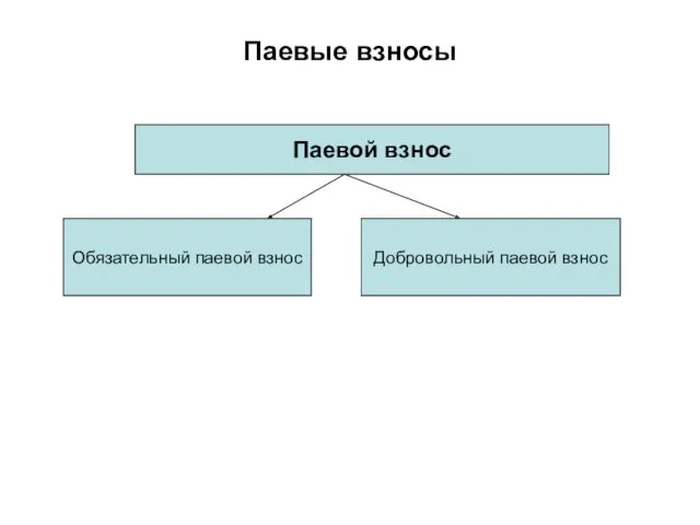 Паевые взносы Паевой взнос Обязательный паевой взнос Добровольный паевой взнос