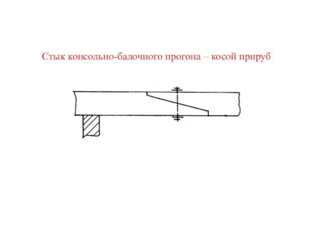 Стык консольно-балочного прогона – косой прируб