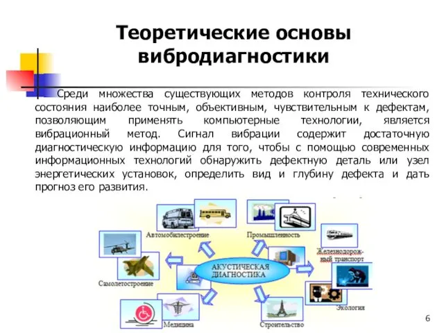 Среди множества существующих методов контроля технического состояния наиболее точным, объективным,