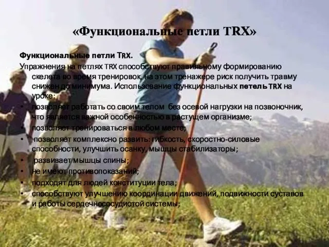 «Функциональные петли TRX» Функциональные петли ТRX. Упражнения на петлях TRX