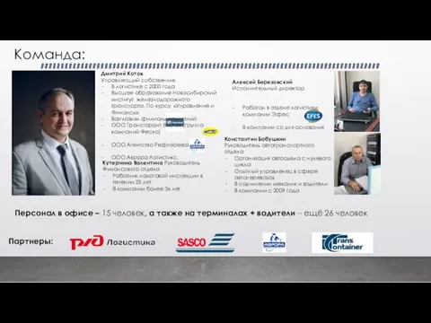 Дмитрий Котов Управляющий собственник В логистике с 2000 года Высшее