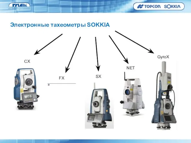 CX FX SX GyroX NET Электронные тахеометры SOKKIA