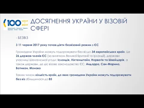 ДОСЯГНЕННЯ УКРАЇНИ У ВІЗОВІЙ СФЕРІ - БЕЗВІЗ З 11 червня