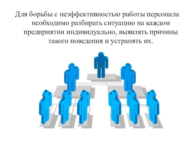 Для борьбы с неэффективностью работы персонала необходимо разбирать ситуацию на